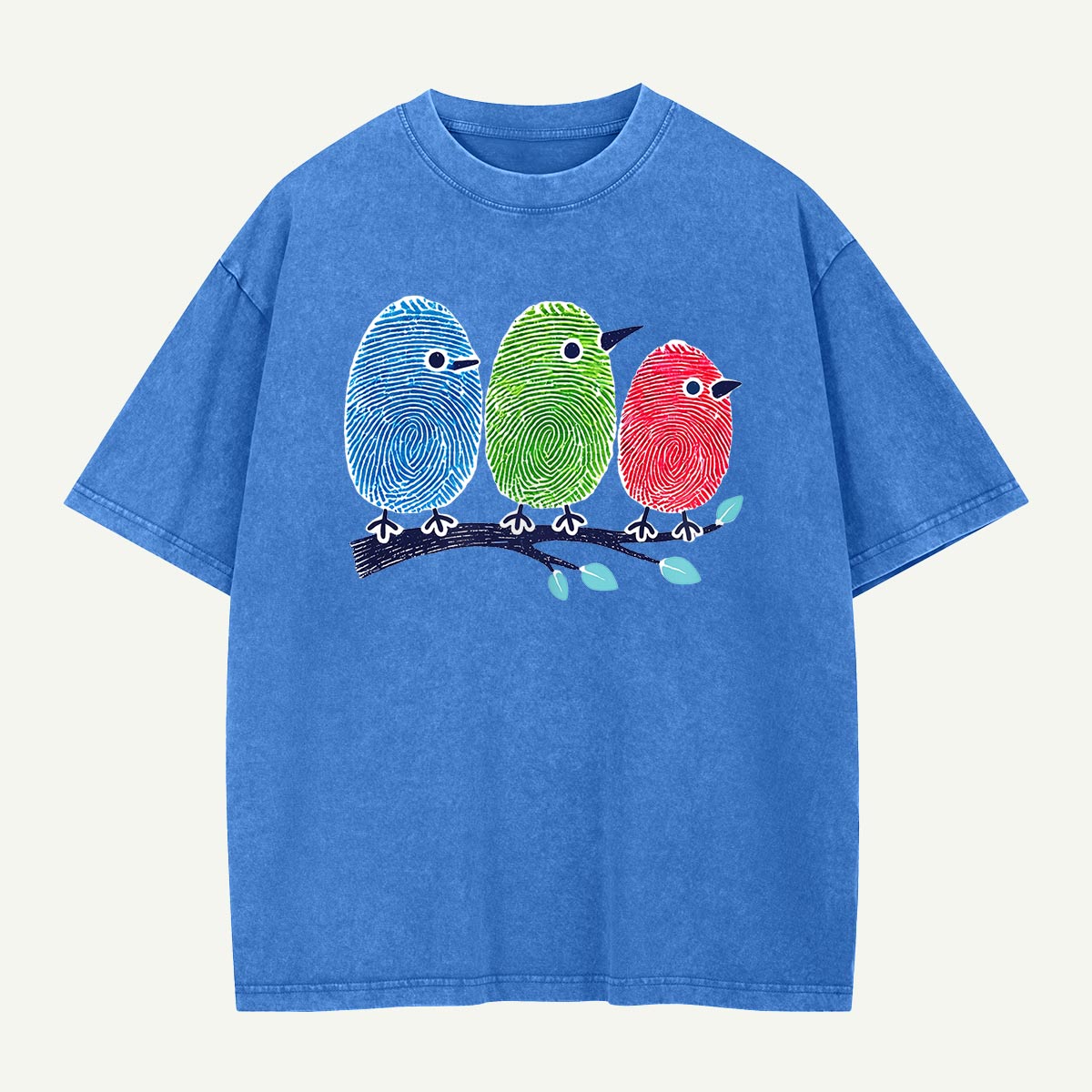 Three Birds Leave Their Mark Washed T-Shirt