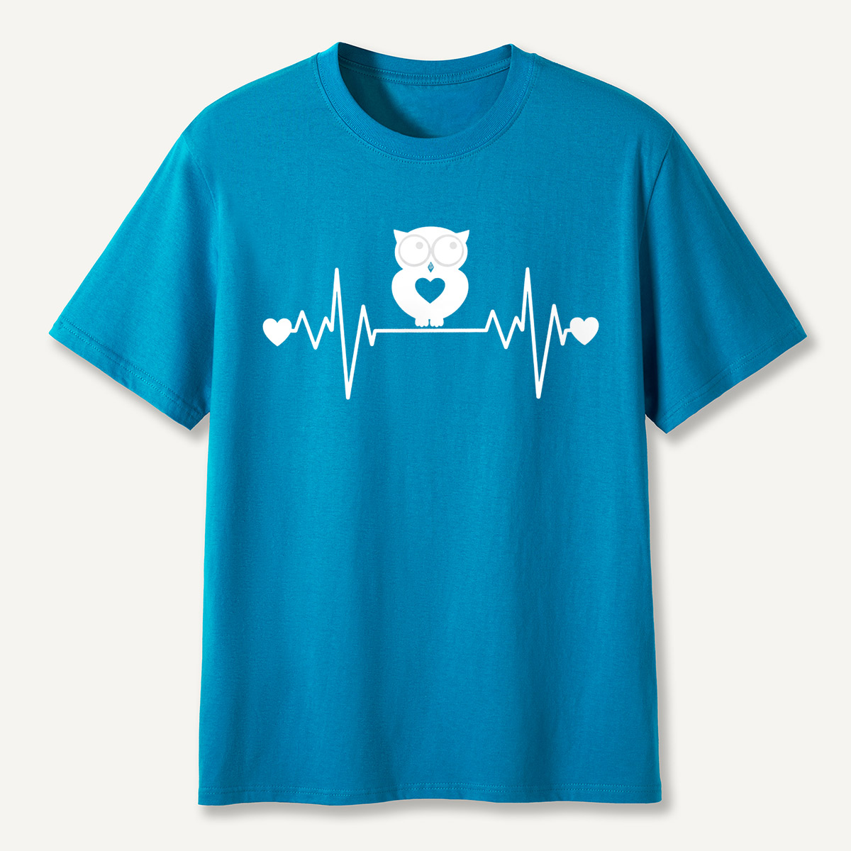 Heartbeat Owl Love Pink T-Shirt