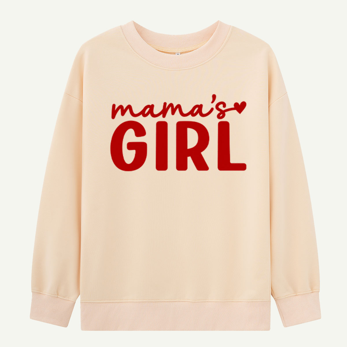 Mamas Girl Heart Lettering Sweatshirts