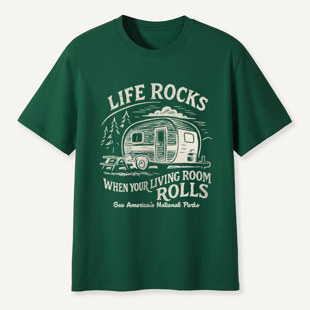 Life Rocks When Your Living Room Rolls Camper T-Shirt