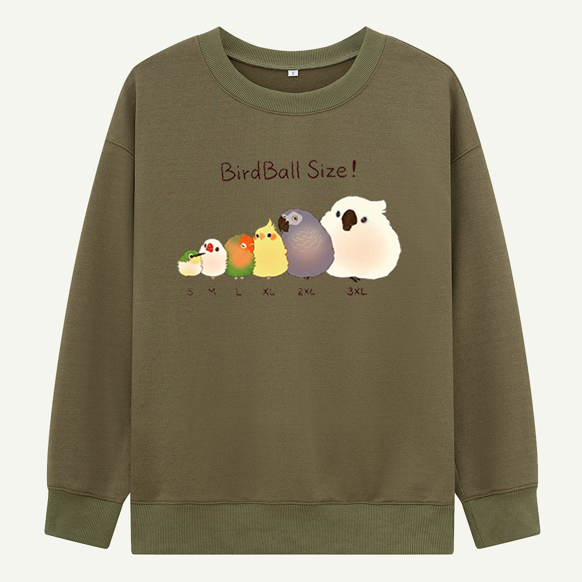 Bird Size Graphic Sweatshirts