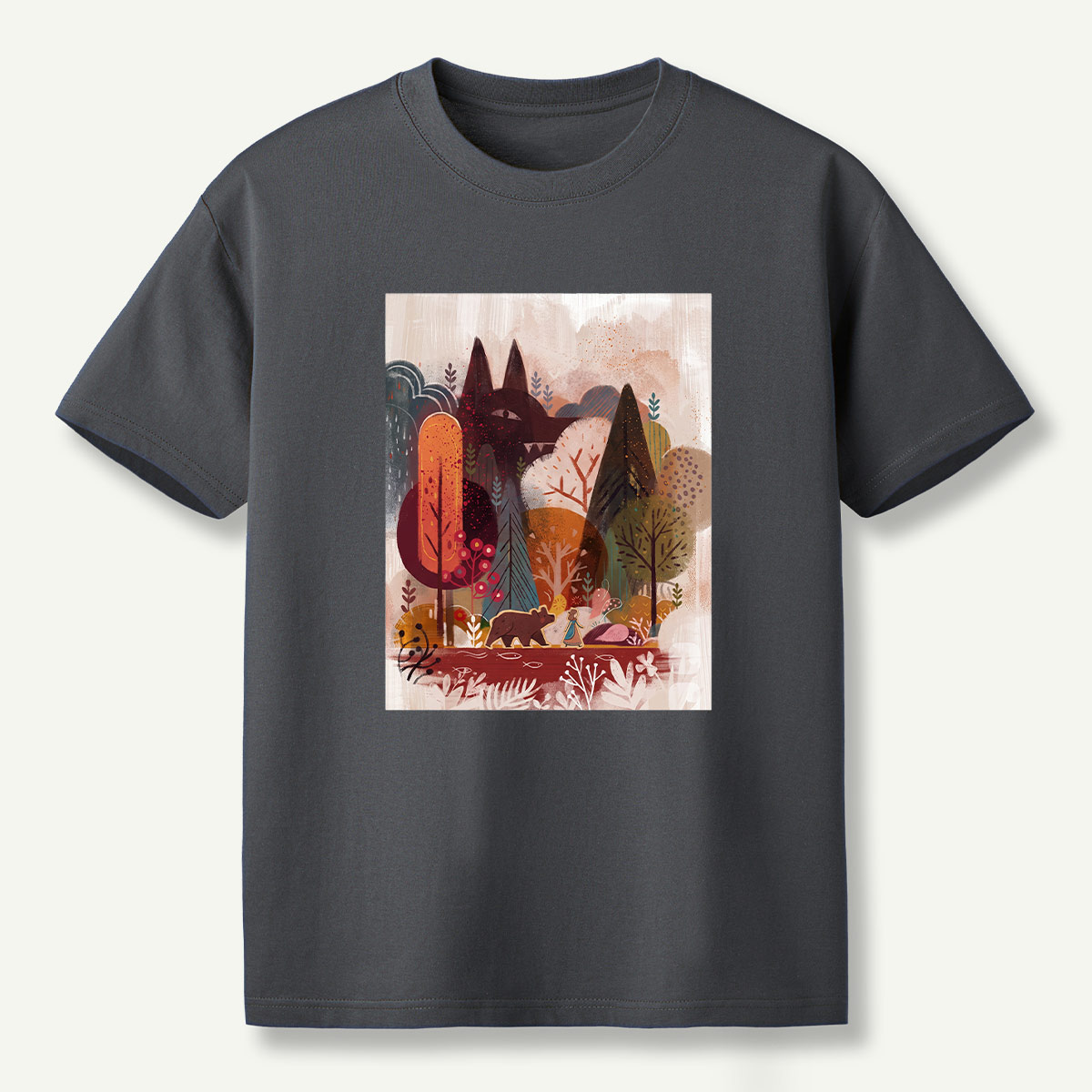 Autumn Fox Forest Storybook Scene T-Shirt