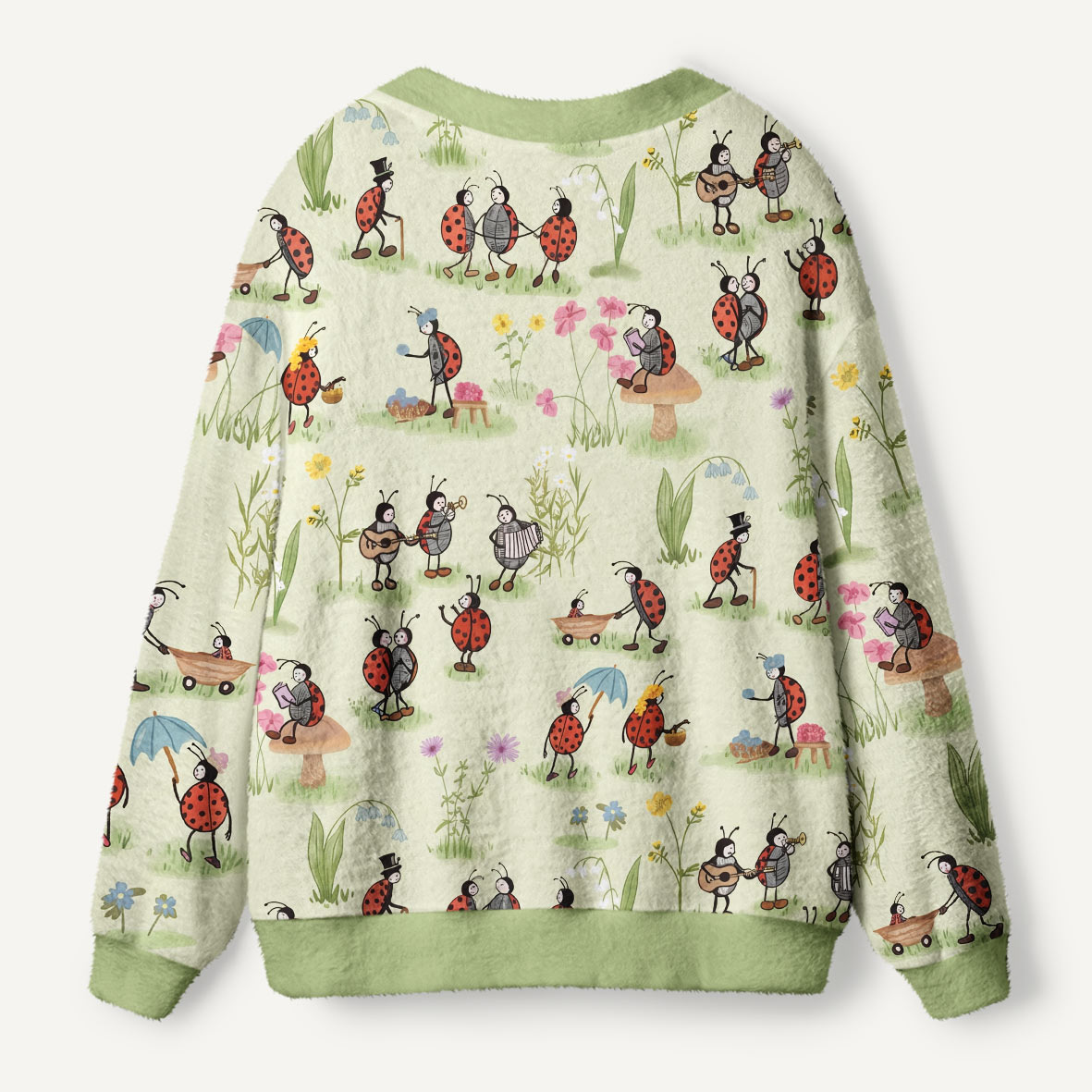 Ladybug and Flower Premium Ugly Cardigan Sweaters