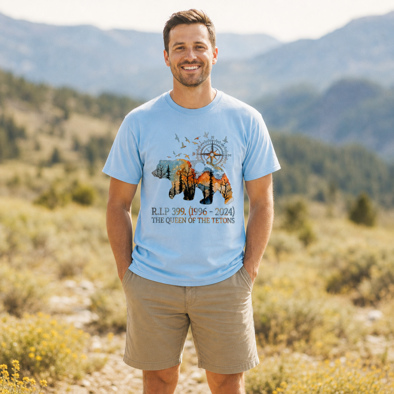 RIP 399 Queen of the Tetons Bear Memoria T-Shirt