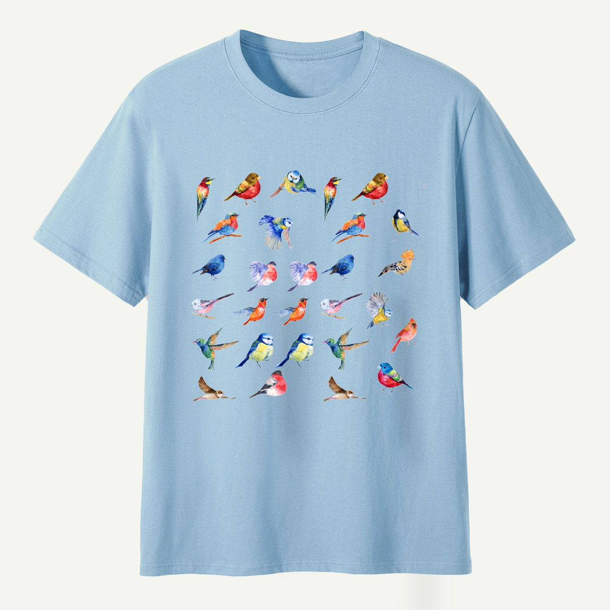Colorful Birds Watercolor Collection T-Shirt