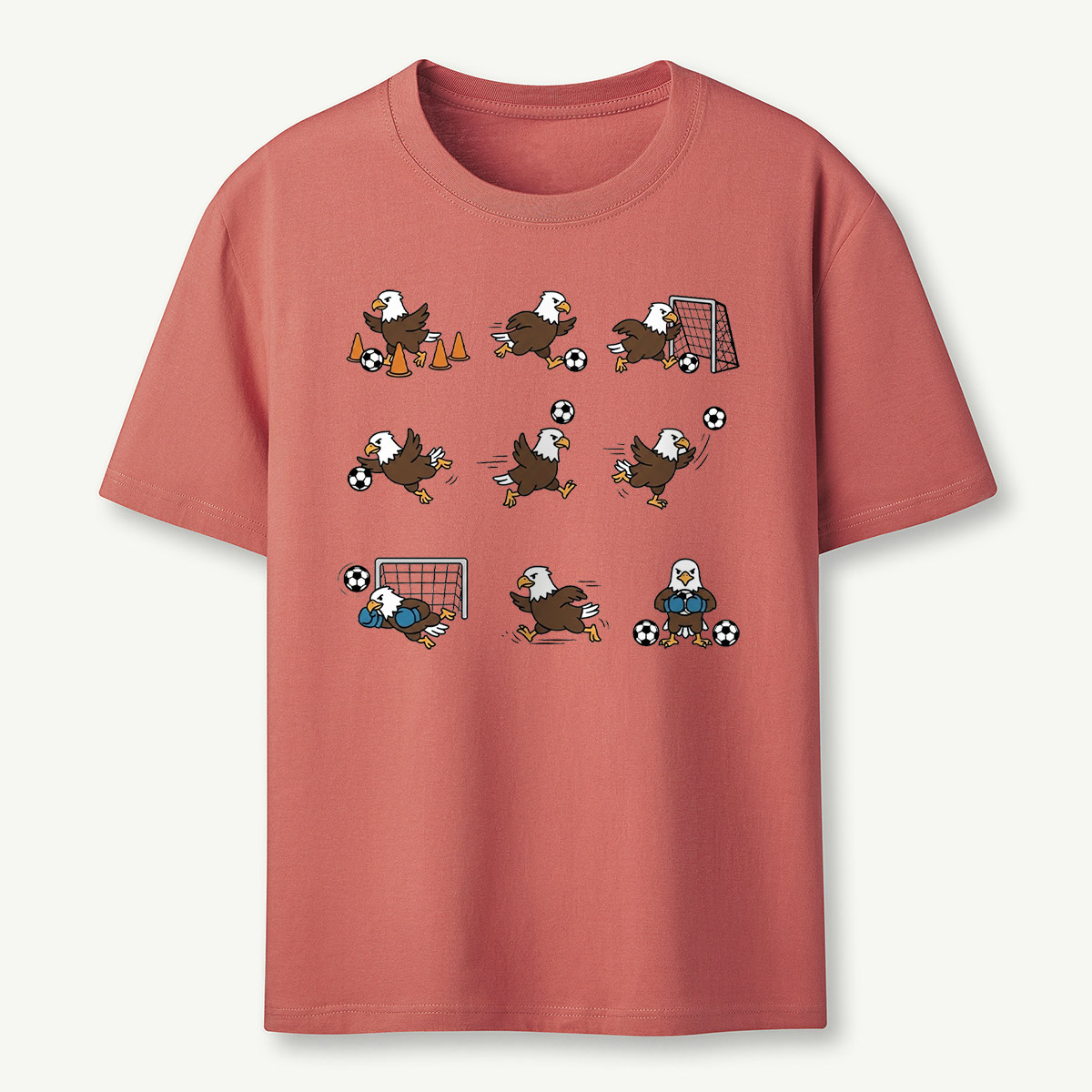 Funny Bald Eagle Soccer T‑Shirt