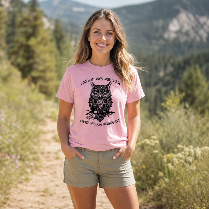 Tribal Blue-Eyed Owl T-Shirt
