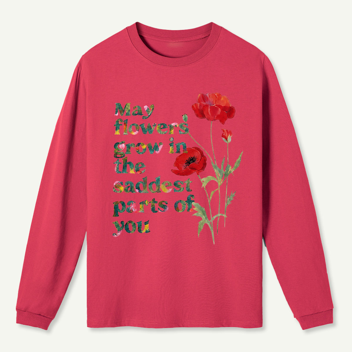 Poppy Bloom Long Sleeve T-Shirt