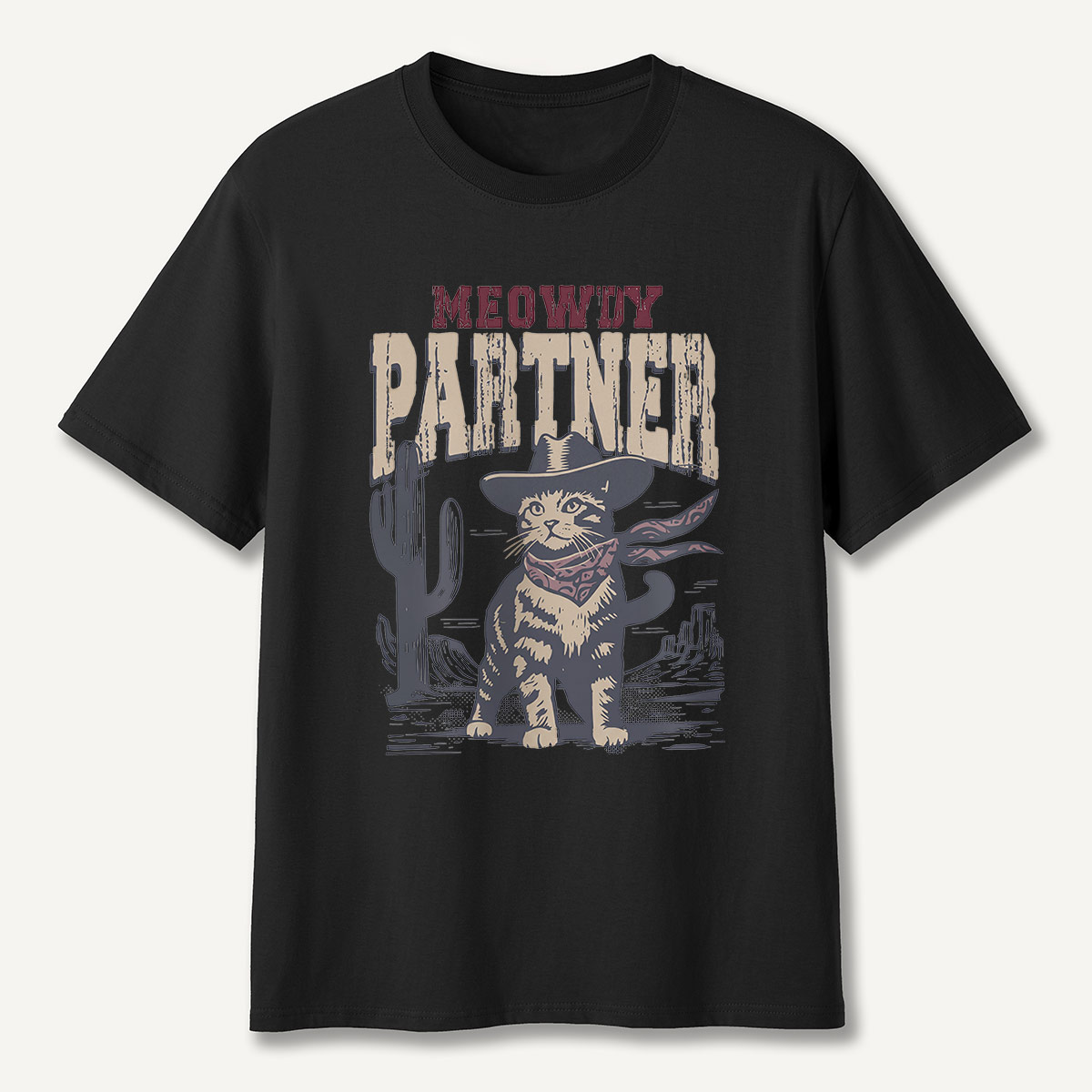 Meowdy Partner Cowboy Cat T-Shirt