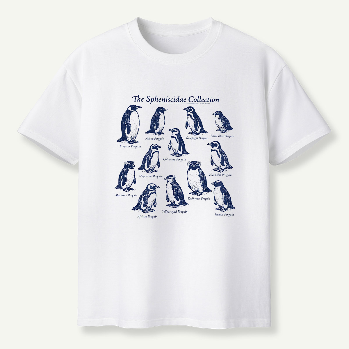 Spheniscidae Collection Penguin Species Guide T-Shirt