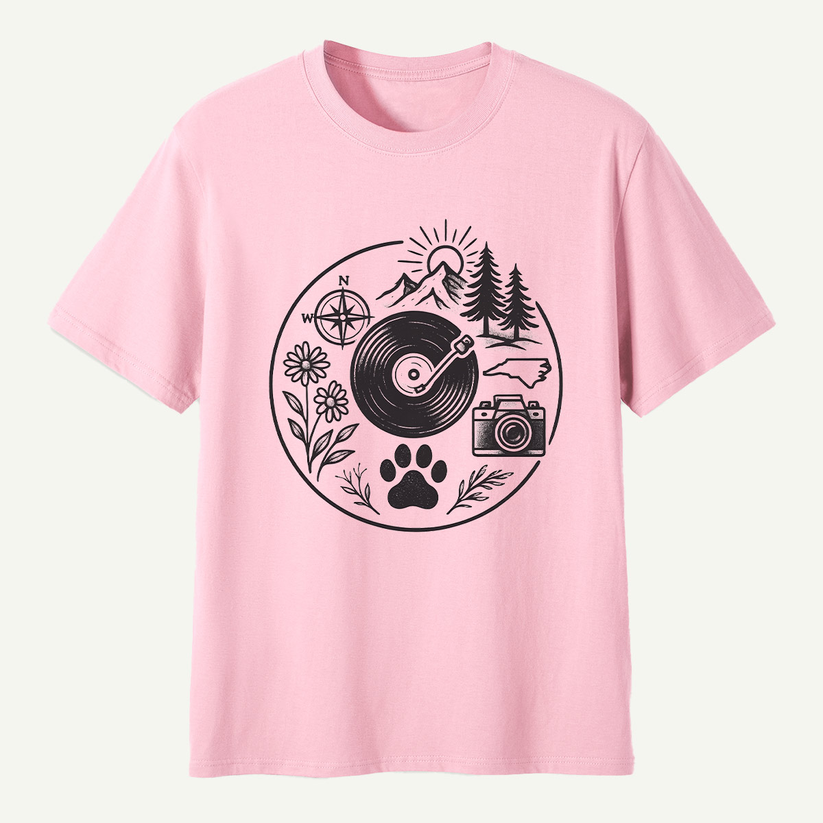 Nature Adventure Yin Yang Circle T-Shirt
