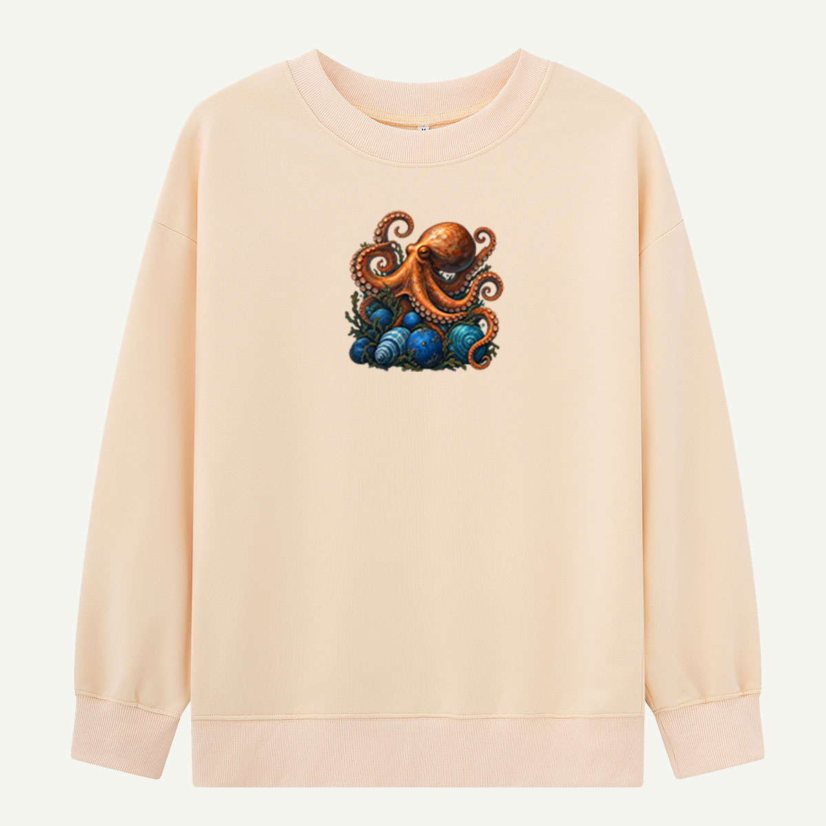 Octopus And Seashells Under The Sea Sweatshirts