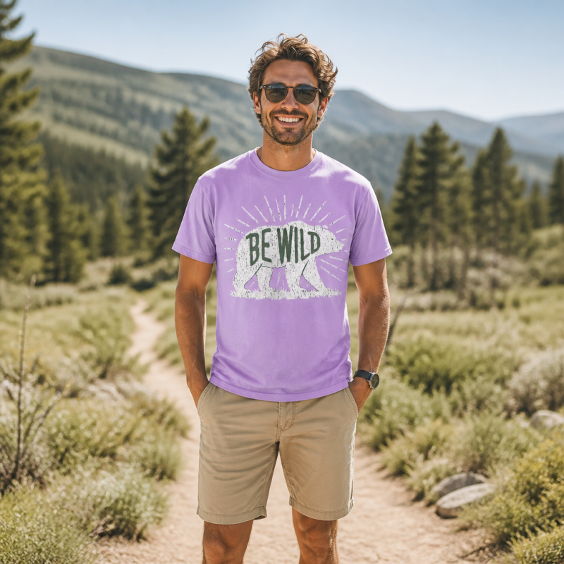 Be Wild Bear Sunburst T-Shirt