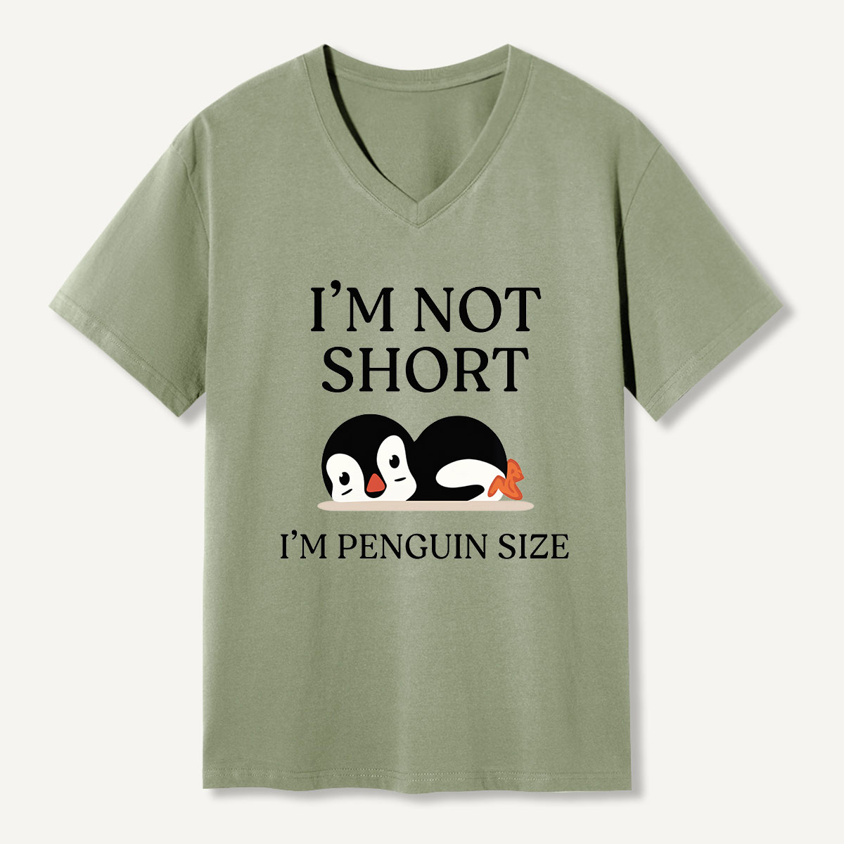 Im Not Short Im Penguin Size V-neck T-Shirt