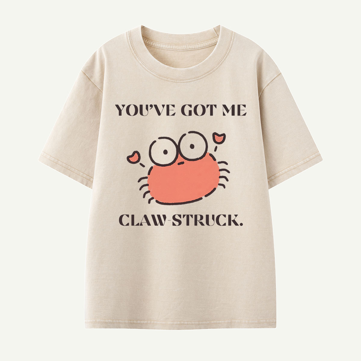 You’ve Got Me Claw Struck Crab Kids Washed T-Shirt
