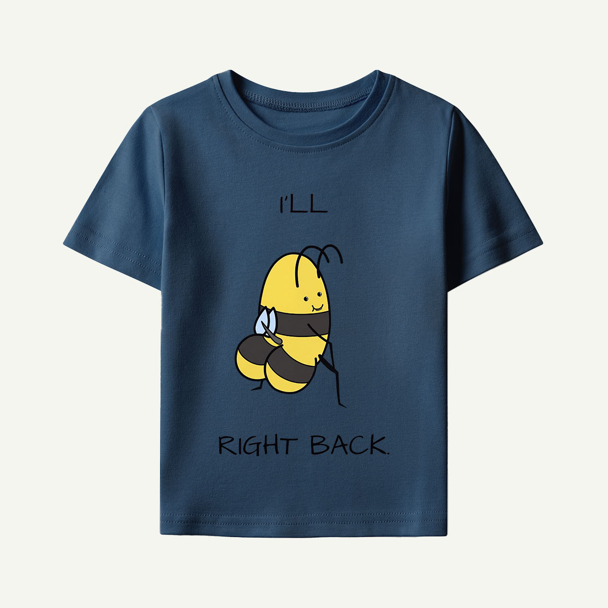 I’ll Bee Right Back Pun Kids T-Shirt