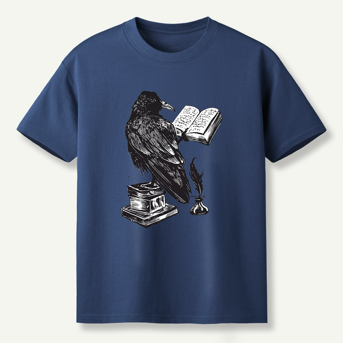 Raven Scholar Reading Books T-Shirt