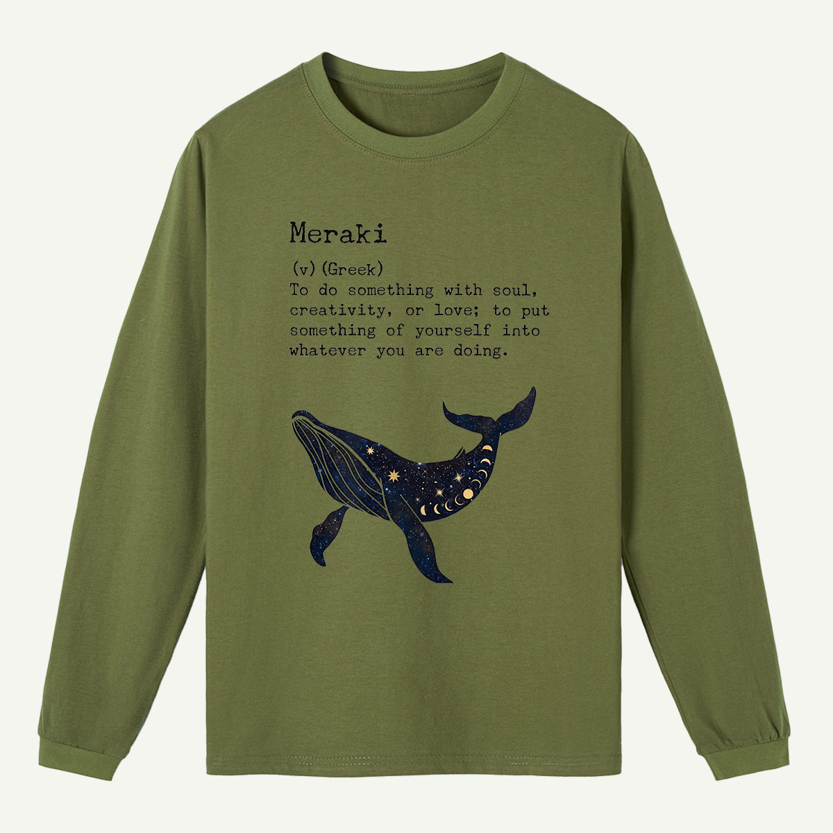 Meraki Whale Long Sleeve T-Shirt