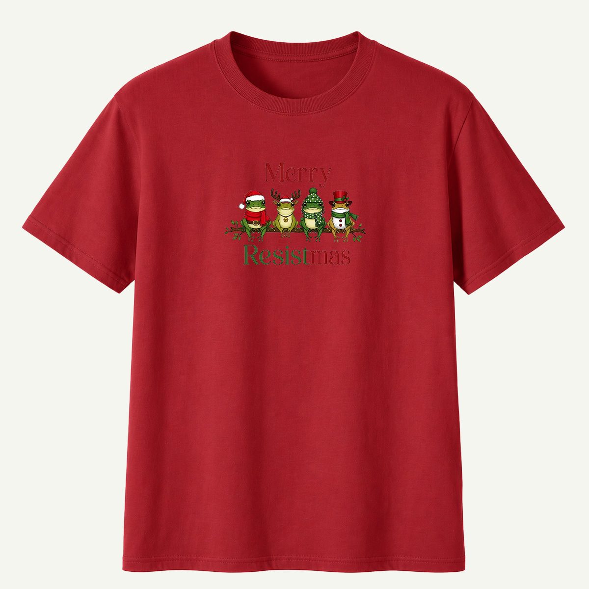 Merry Resistmas Christmas Frogs T-Shirt