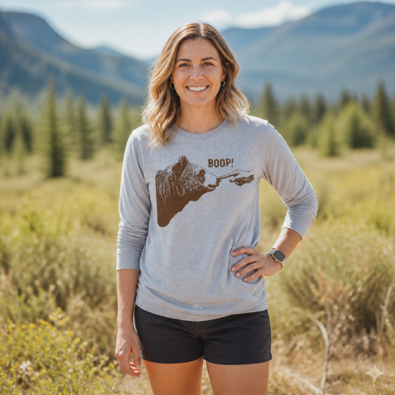 Boop Bear Nose Long Sleeve T-Shirt