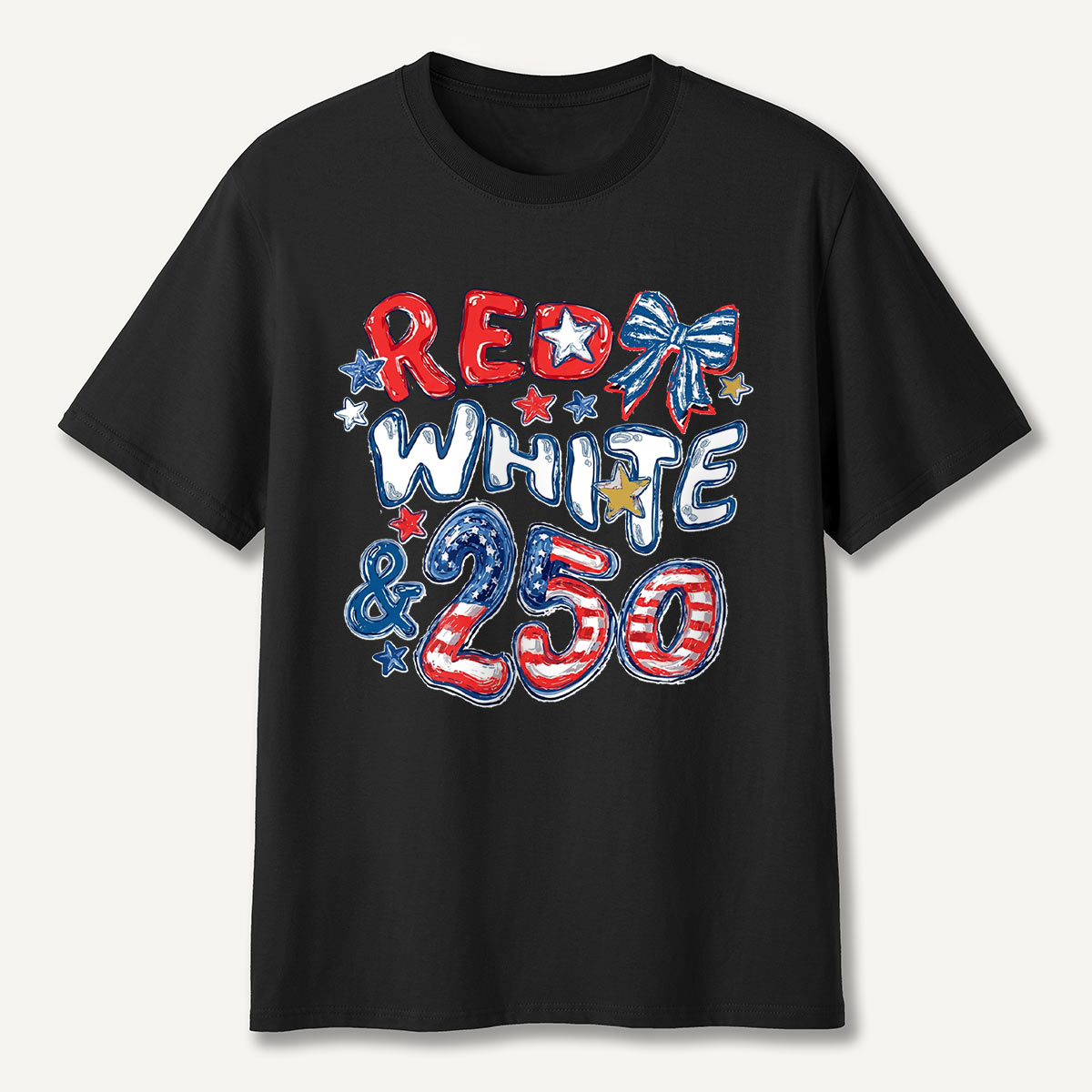 Red White and 250 Flag T-Shirt