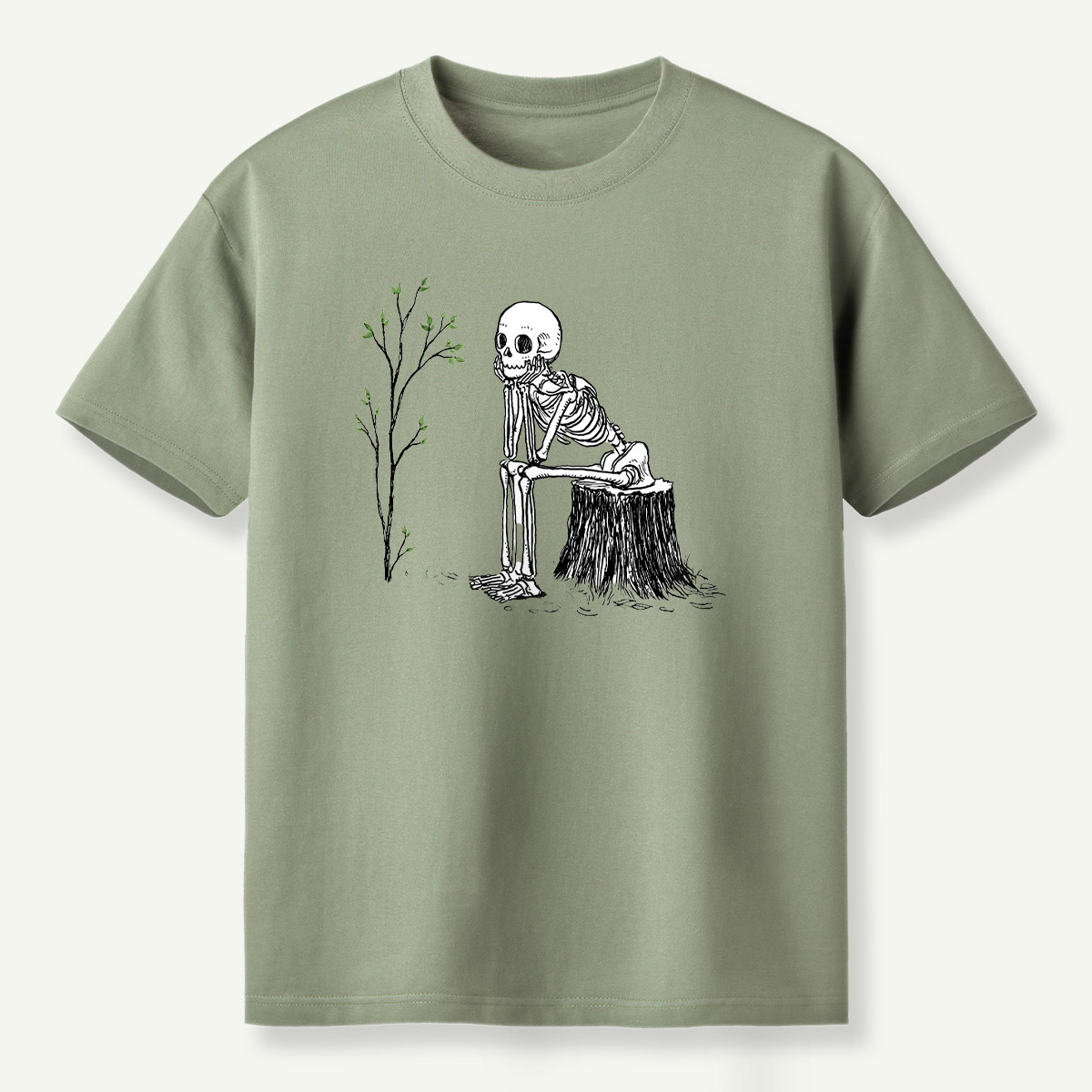 Skeleton Waiting For The Tree To Grow T-Shirt