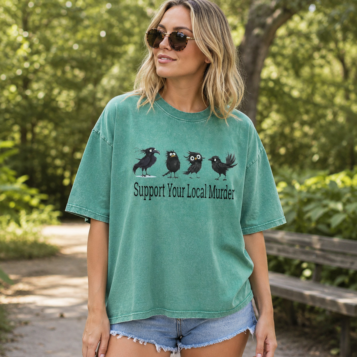  Support Your Local Murder Washed T-Shirt