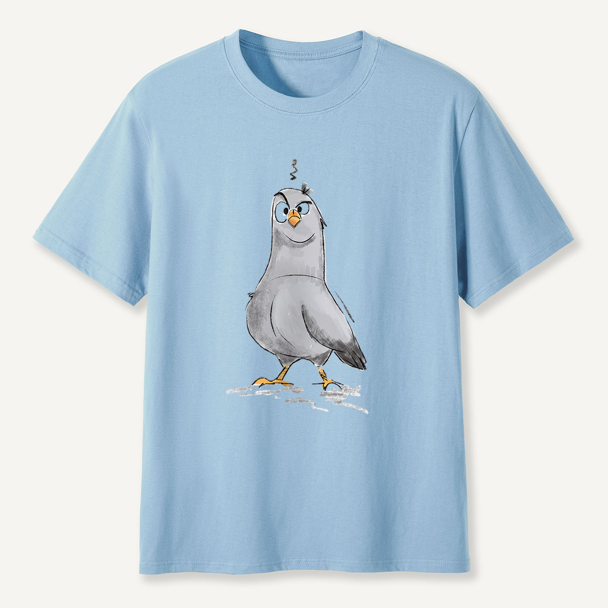Cheeky Pigeon Sketch Cartoon  T-Shirt