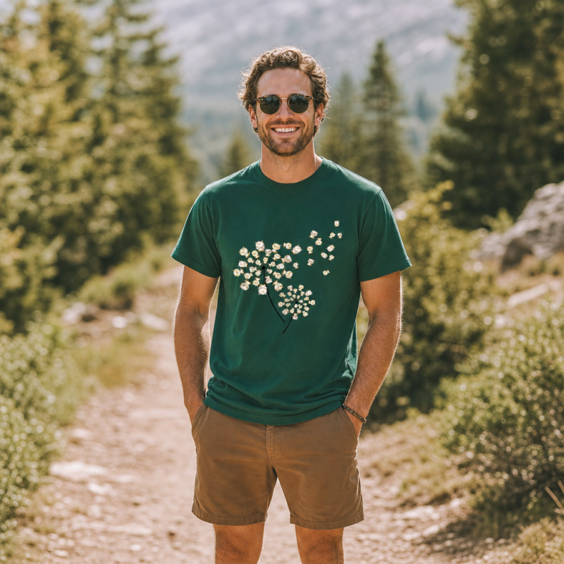 Owl Blossom Tree Dandelion Style T-Shirt