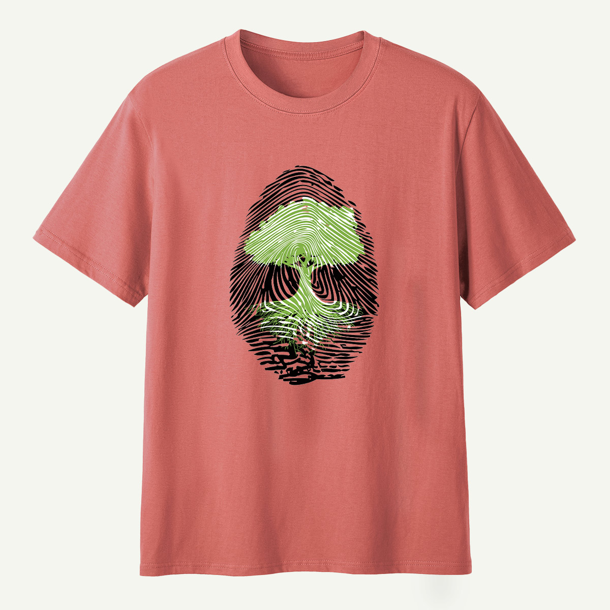 Tree Fingerprint Nature Symbol T-Shirt