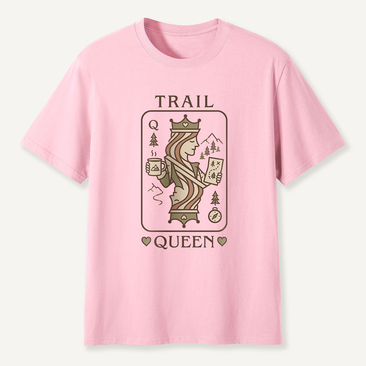 Trail Queen Hiking Playing Card  T-Shirt