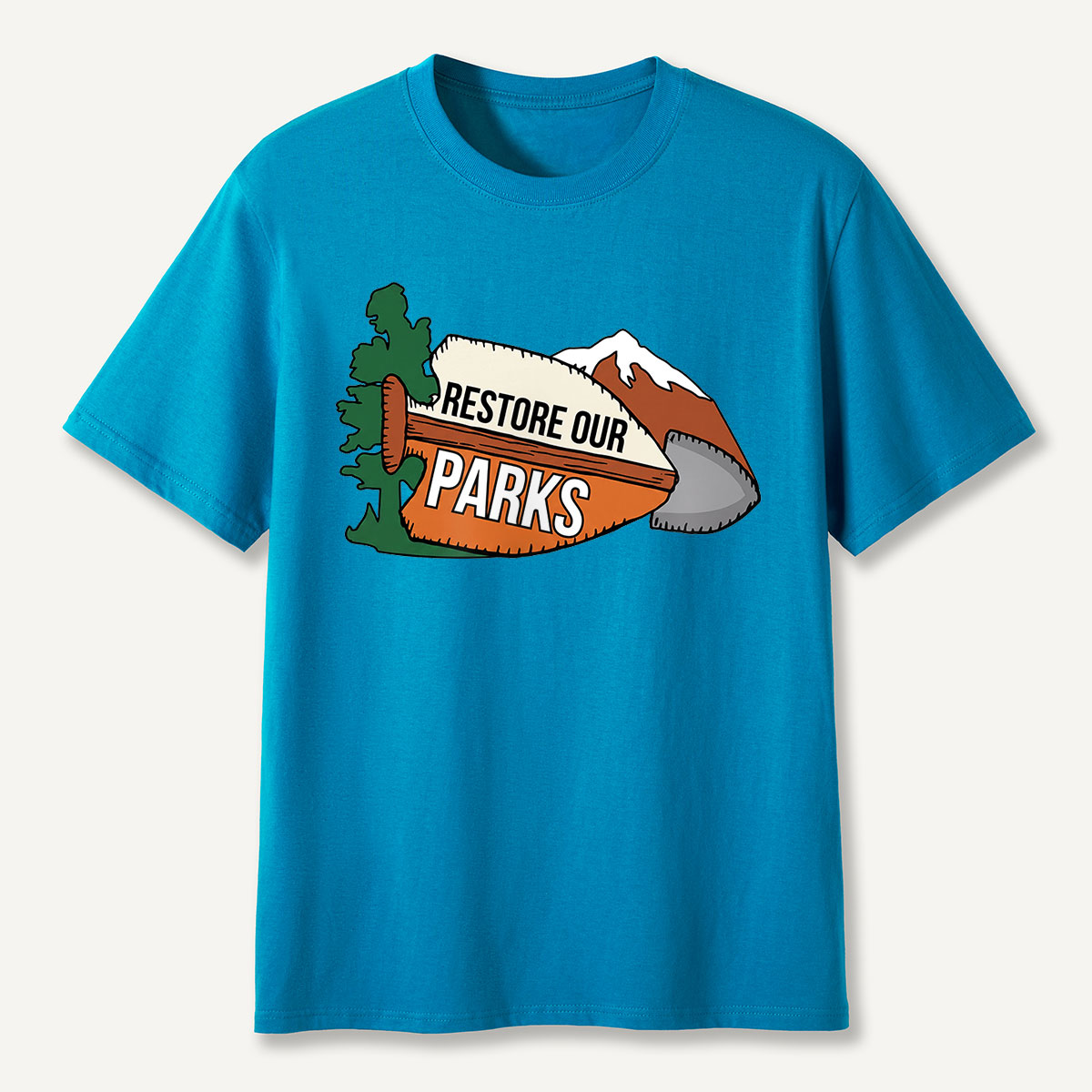 Restore Our Parks Football Badge T-Shirt