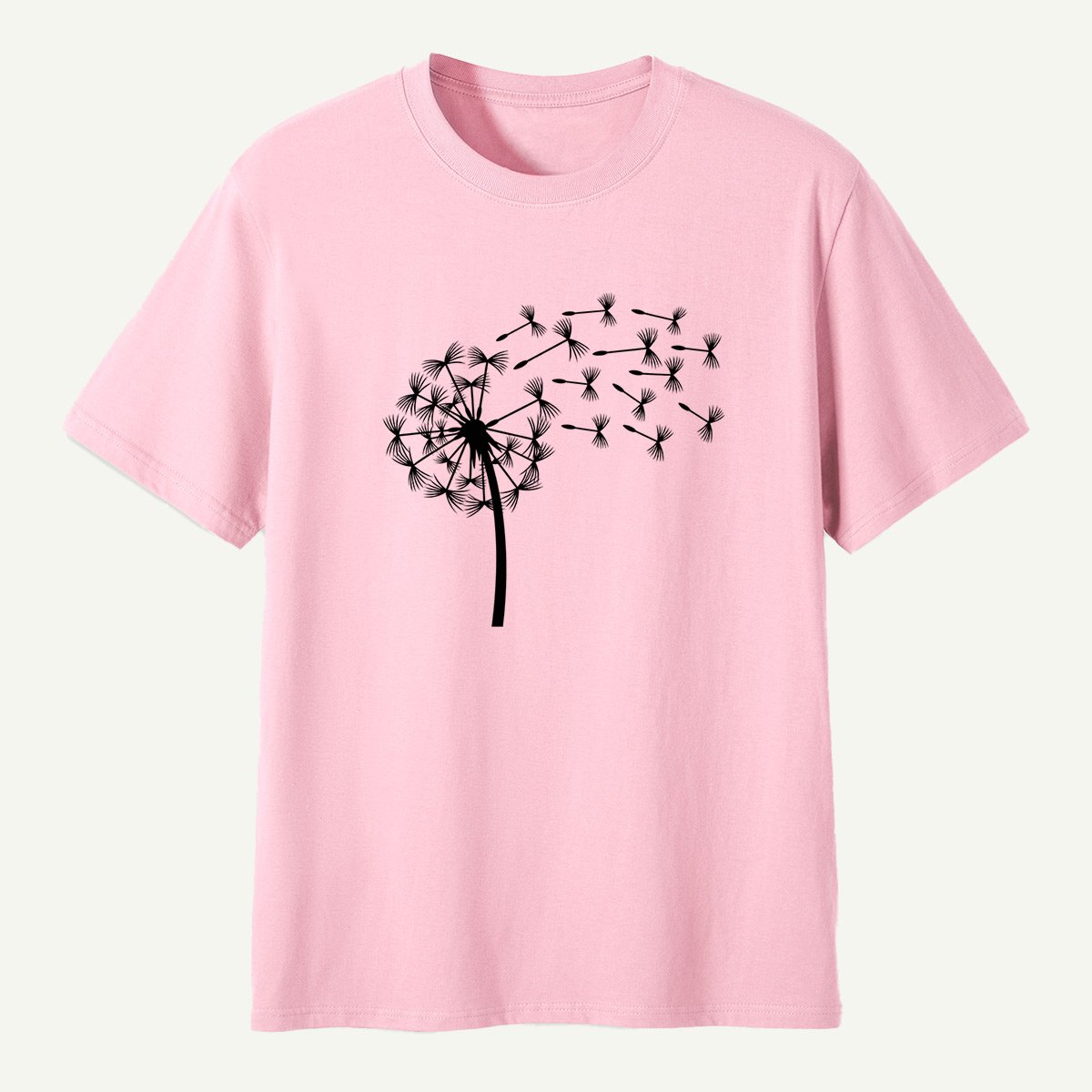 Dandelion Seeds Line Art T-Shirt