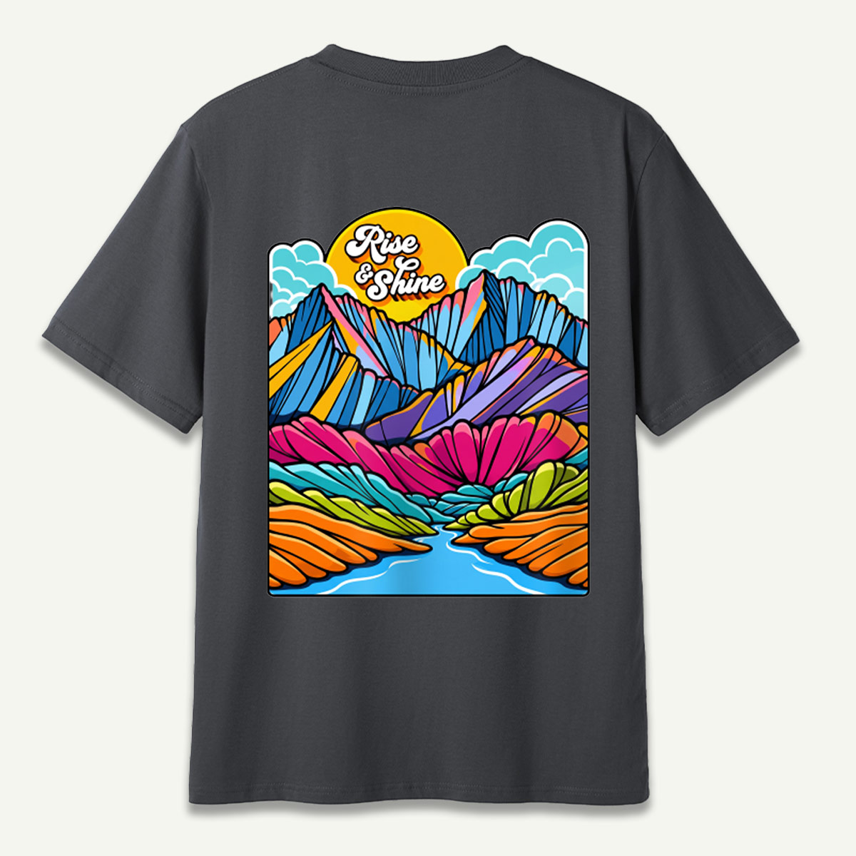 Rise And Shine Colorful Mountain Sunrise Landscape T-Shirt
