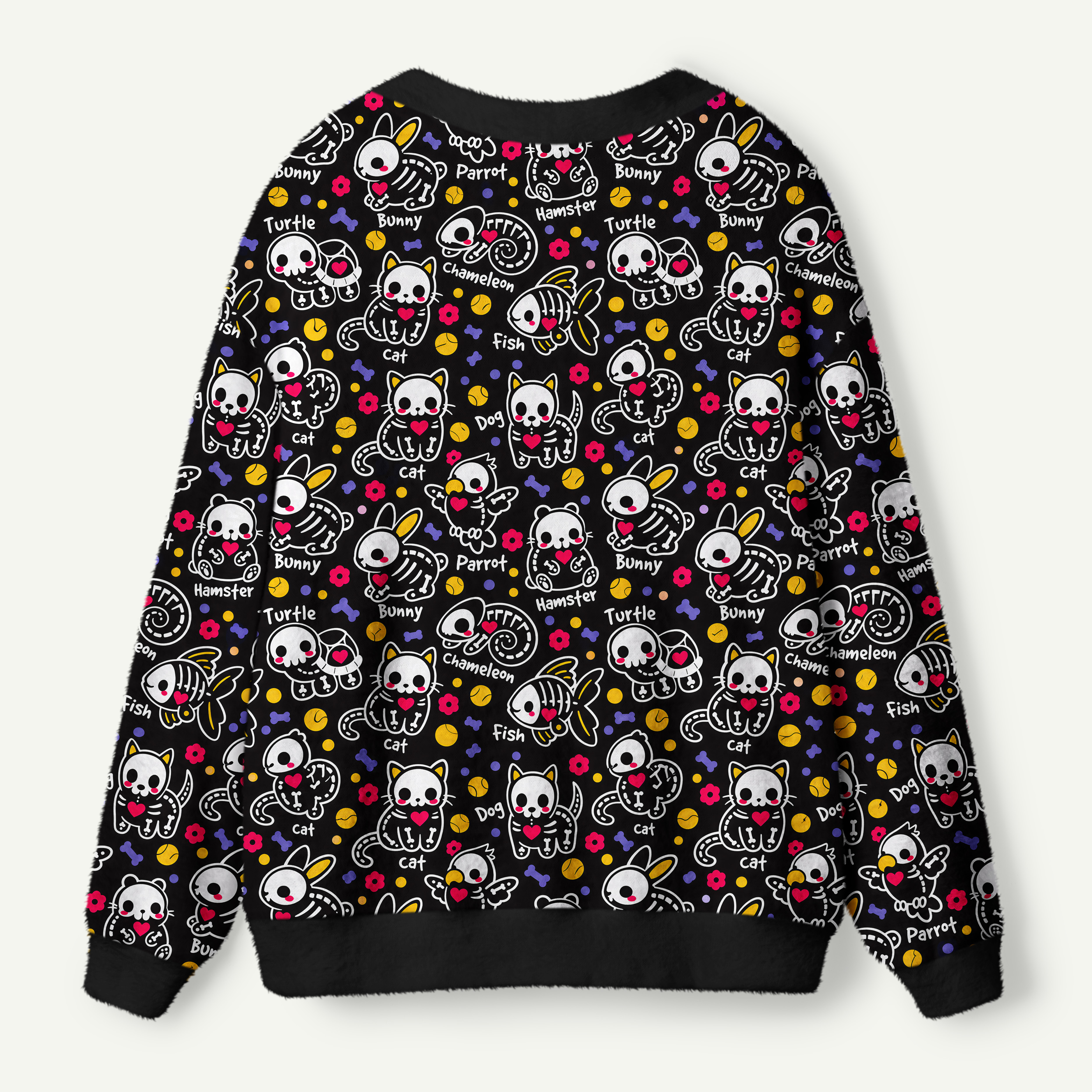 Cute Skeleton Pet Collection Ugly Cardigan Sweaters