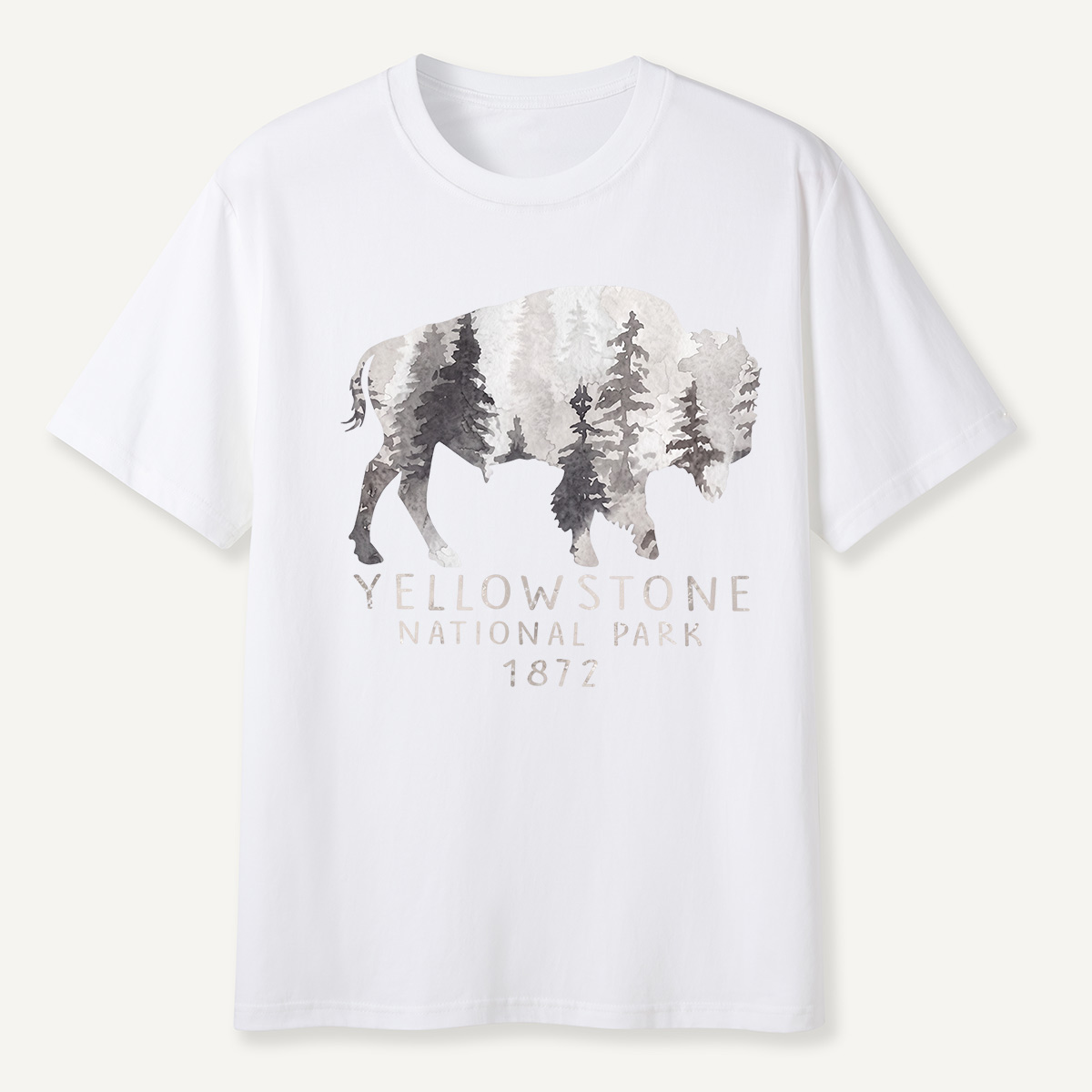 Yellowstone National Park 1872 Bison Forest T-Shirt