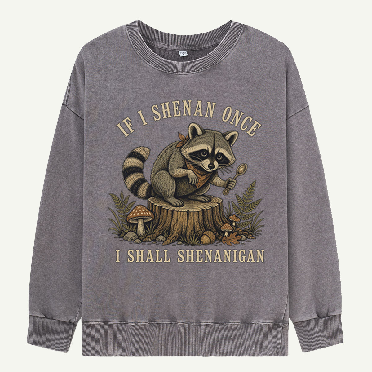 Raccoon Shenanigan Season Washed Sweatshirts