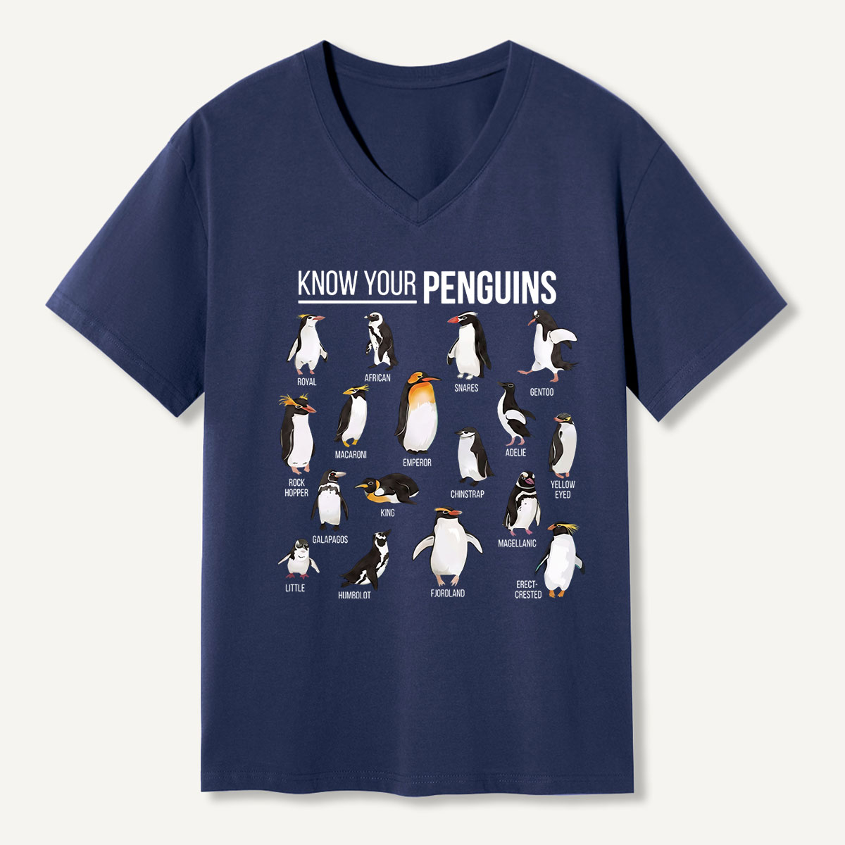 Know Your Penguins V-neck T-Shirt