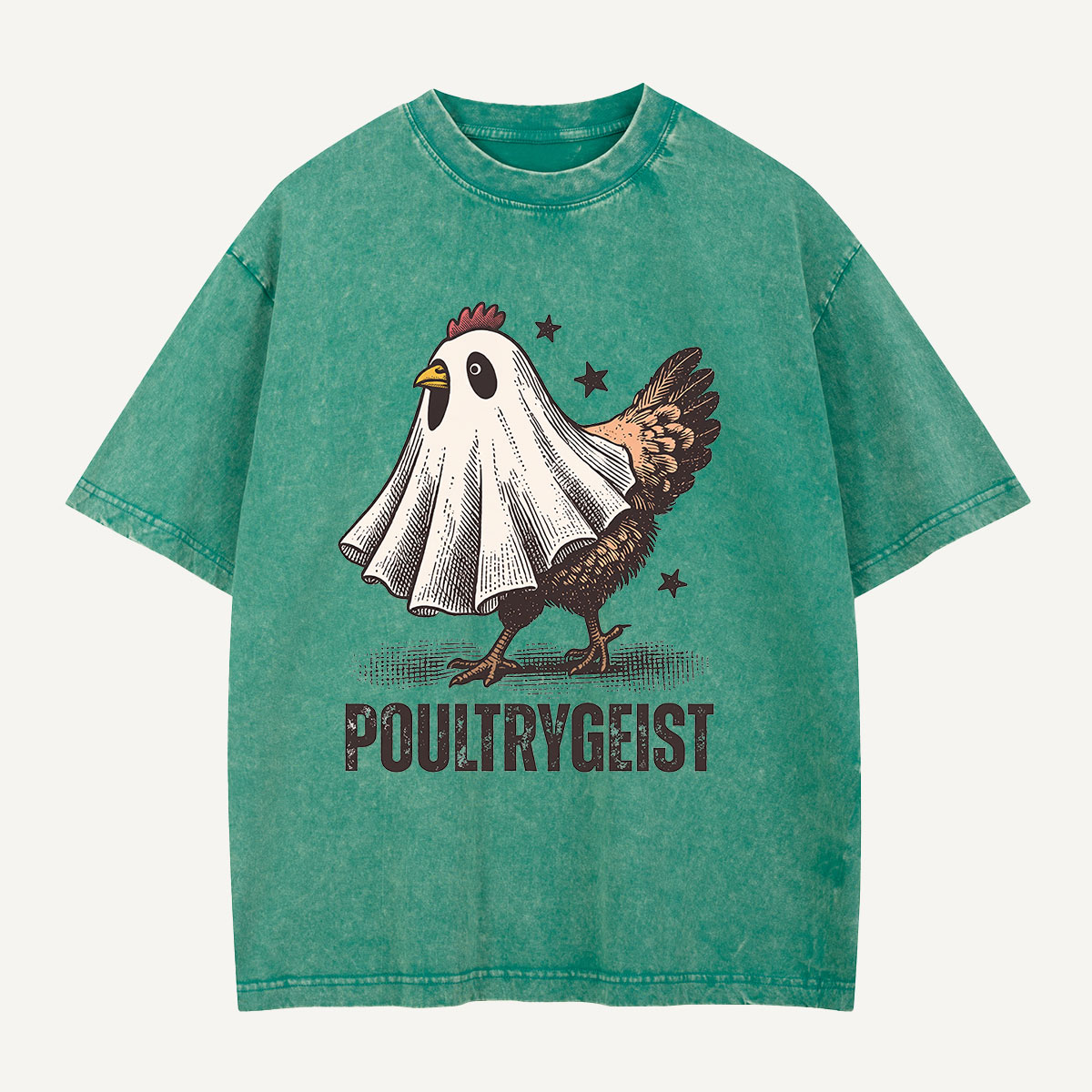 Poultrygeist on the Loose Washed T-Shirt