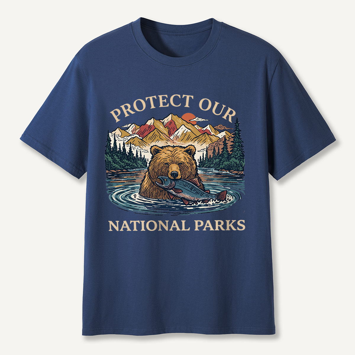 Protect Our National Parks Bear & Salmon T-Shirt