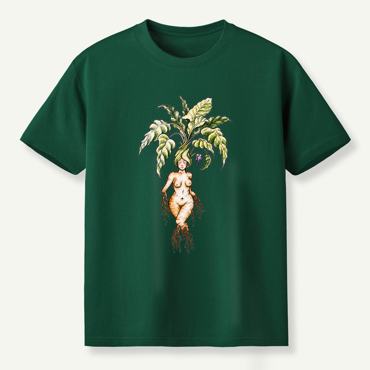 Forest Goddess Botanical Root Spirit T-Shirt