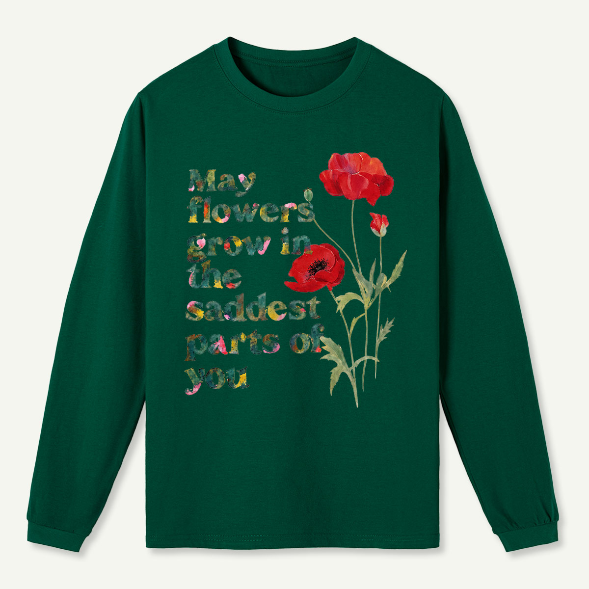 Poppy Bloom Long Sleeve T-Shirt