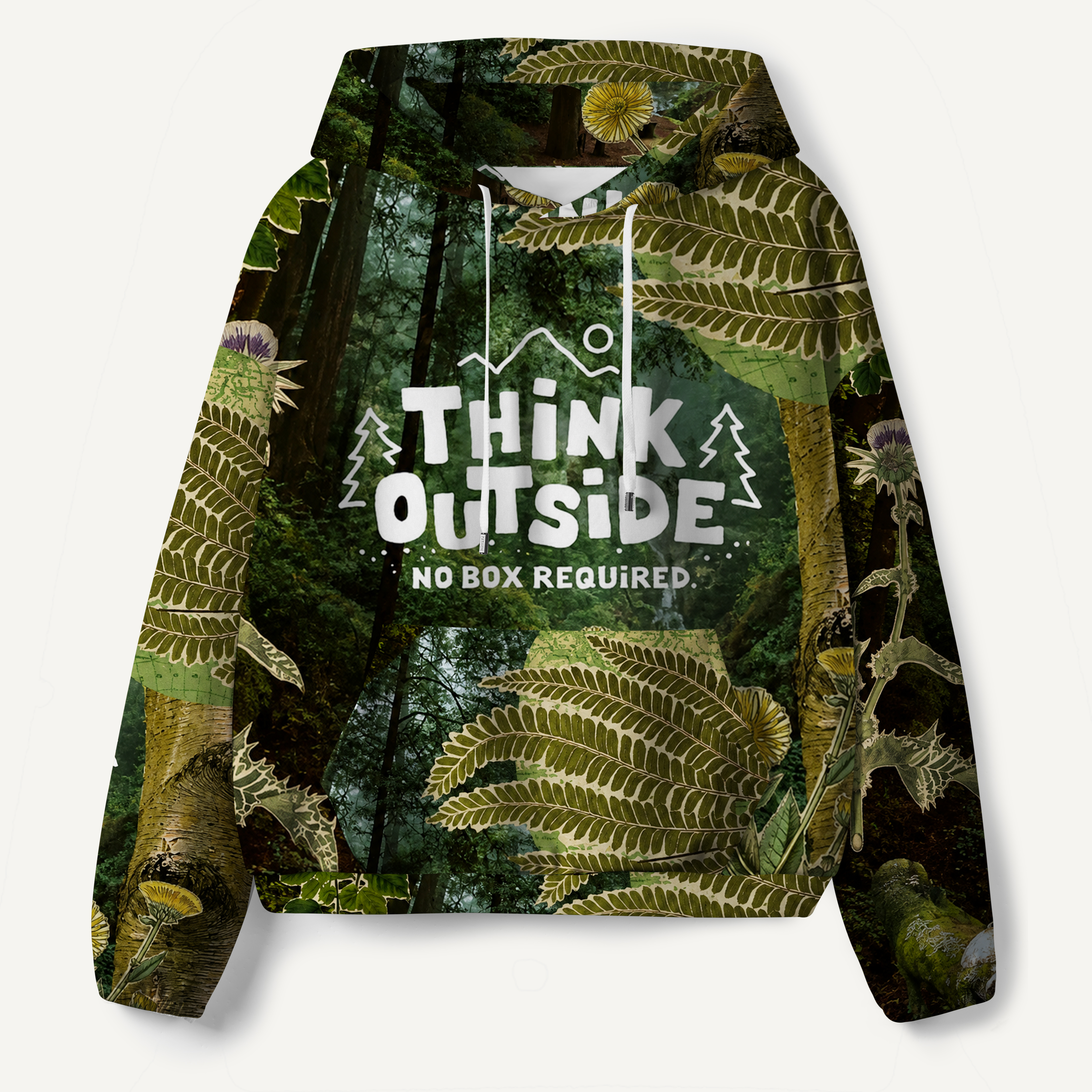 Think Outside Woodland Nature Study All-over Printed Hoodie