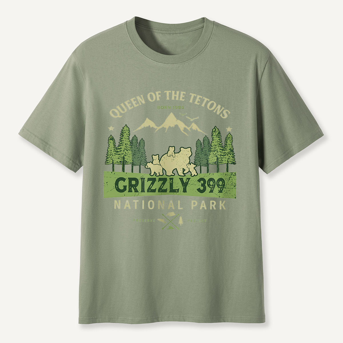 Legend of the Tetons Grizzly 399 National Park T-Shirt