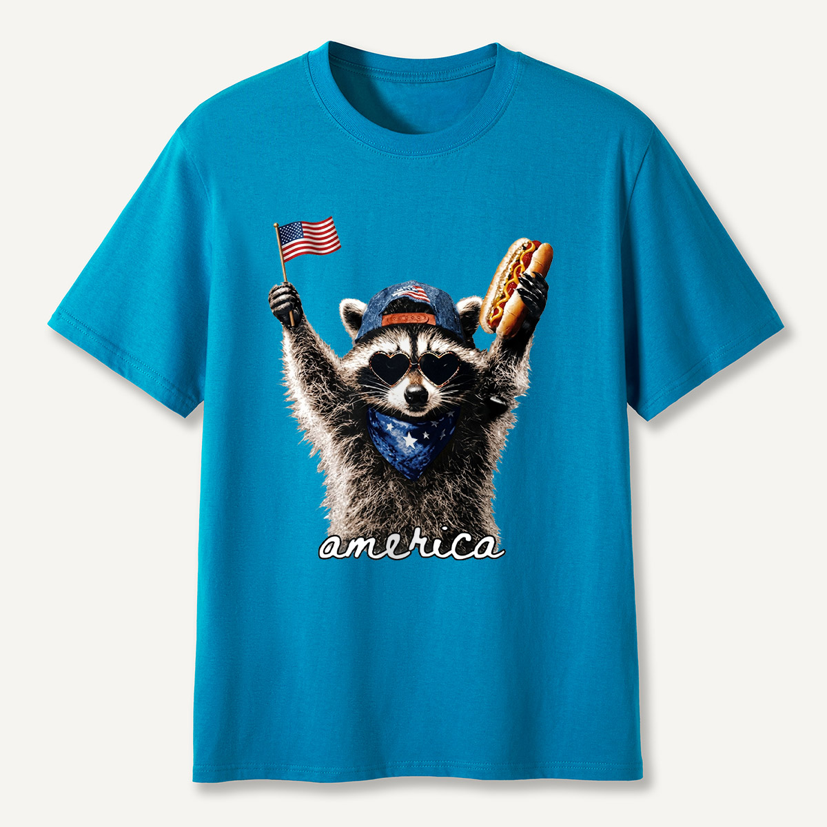 Patriotic Raccoon America T-Shirt