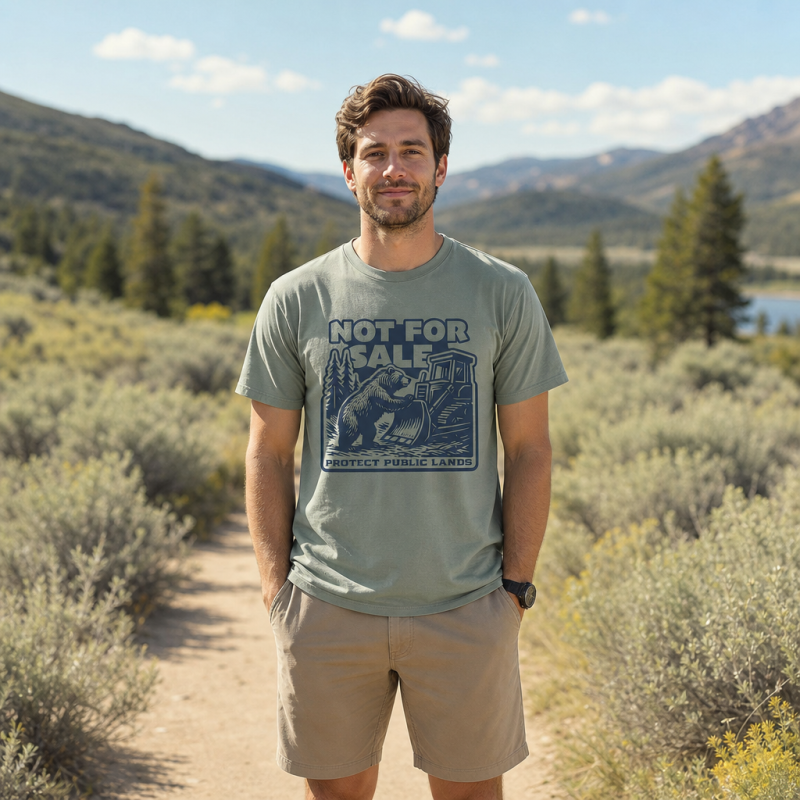 Not for Sale Protect Public Lands Bear Protest T-Shirt