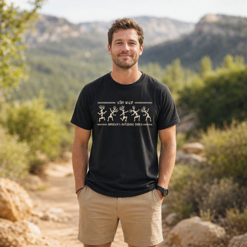 Stay Wild Petroglyph Dancers National Parks T-Shirt