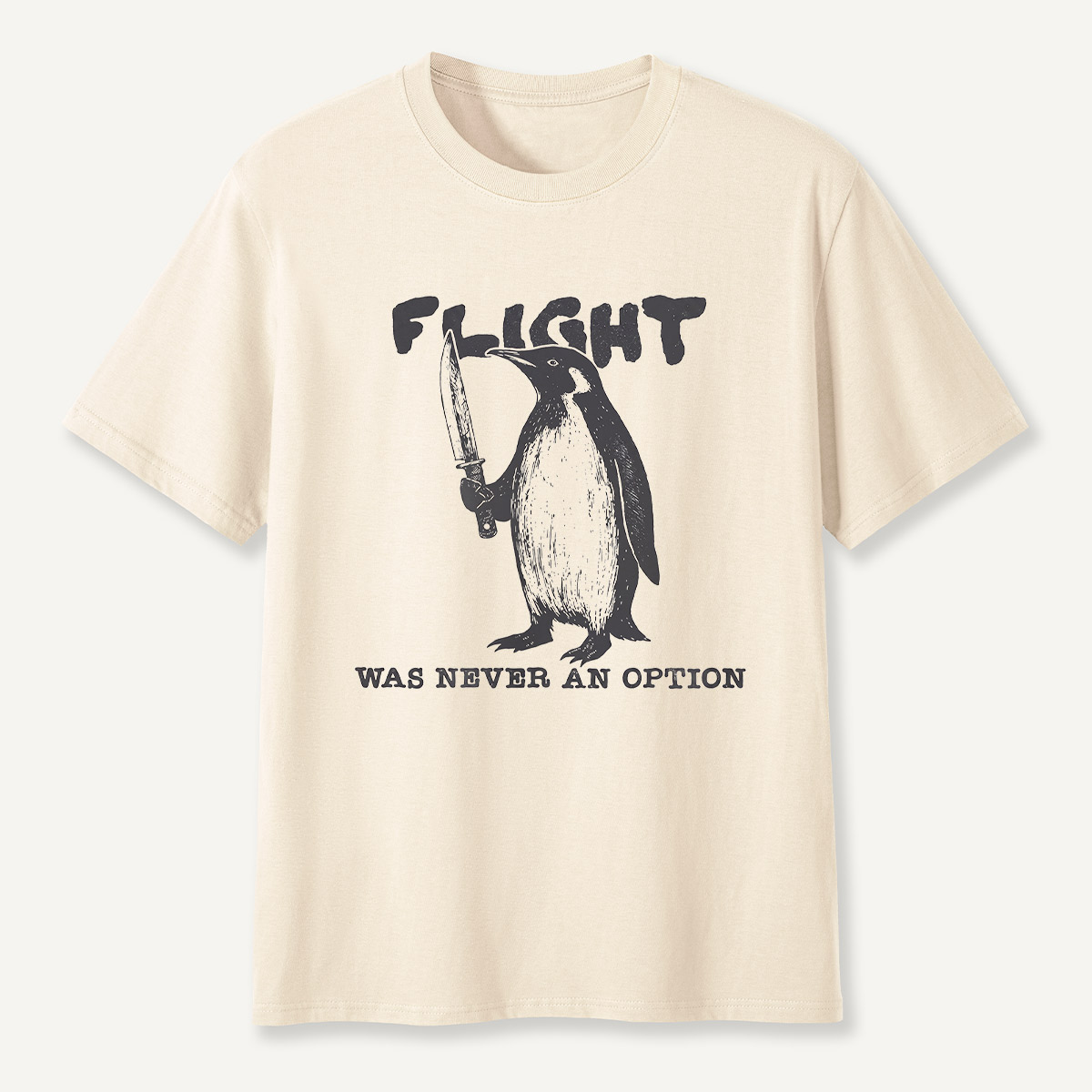 Flight Was Never An Option Knife Penguin T-Shirt