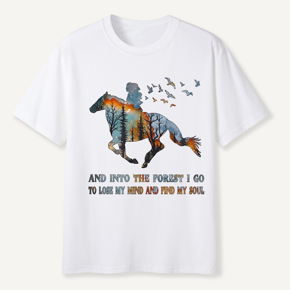 And Into the Forest I Go Horse Silhouette T-Shirt