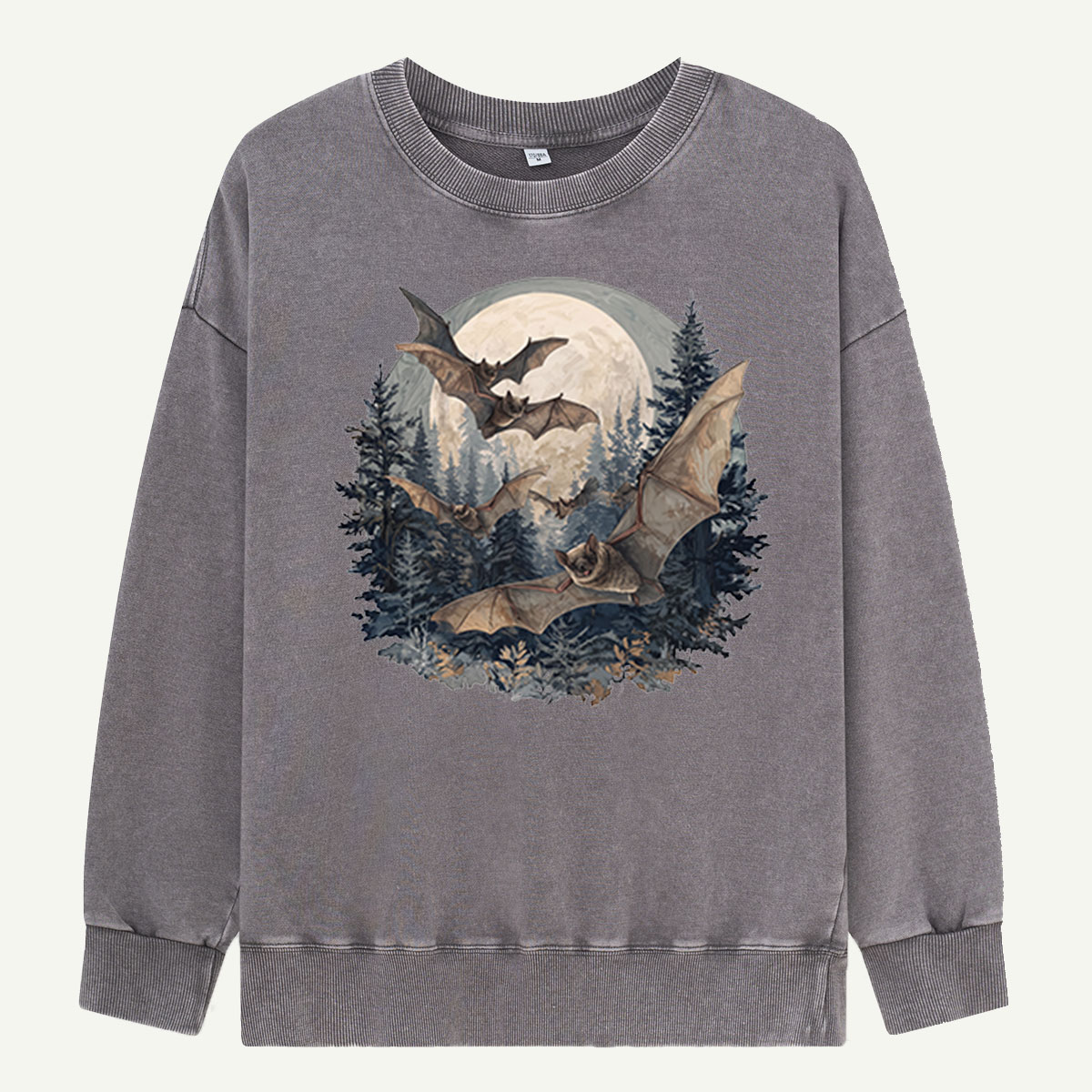 Moonrise Over the Bat Pines Washed Sweatshirts